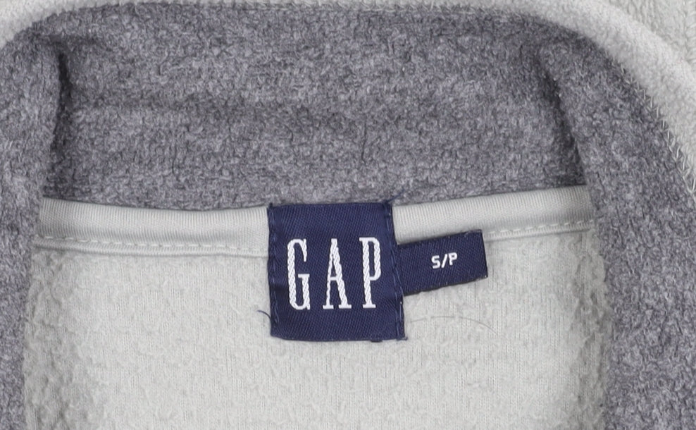 GAP Unisex Grey Fleece Waistcoat Bodywarmer S Full Zip Pockets