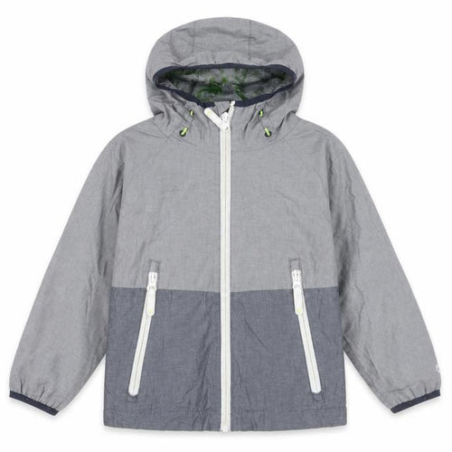 Next Girls Grey Hooded Rain Coat Jacket Age 4 Years Cotton Zip Pockets