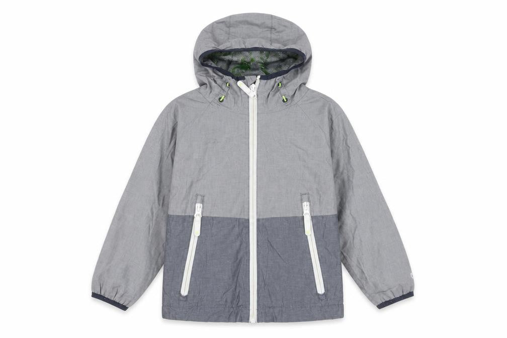 Next Girls Grey Hooded Rain Coat Jacket Age 4 Years Cotton Zip Pockets