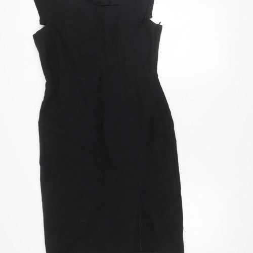 Zara Basic Women’s Black L Sheath Off Shoulder Knee Dress