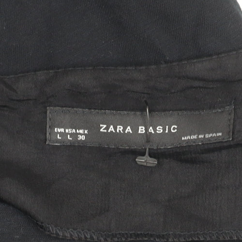 Zara Basic Women’s Black L Sheath Off Shoulder Knee Dress