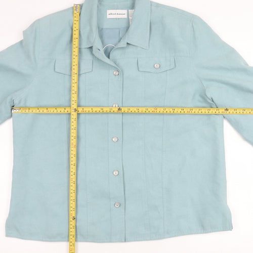 Alfred Dunner Womens Blue Size 18 Button Up Casual Jacket
