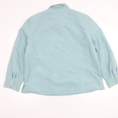 Alfred Dunner Womens Blue Size 18 Button Up Casual Jacket