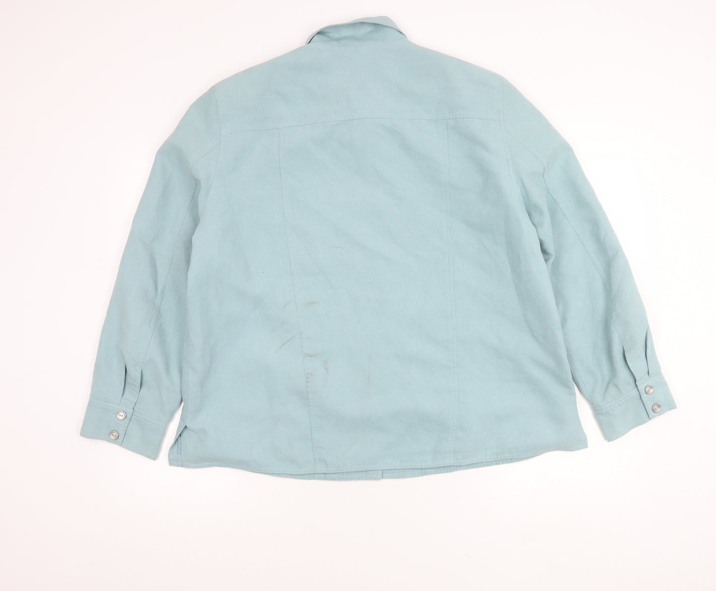 Alfred Dunner Womens Blue Size 18 Button Up Casual Jacket