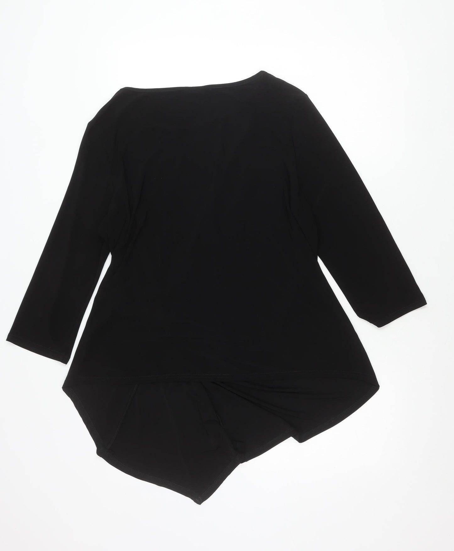 Roman Womens Black Size 18 Long Sleeve Tunic Top with Buckle