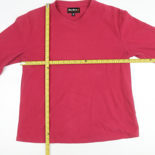 Peter Storm Womens Pink Size 16 Pullover Fleece Sweatshirt V-Neck