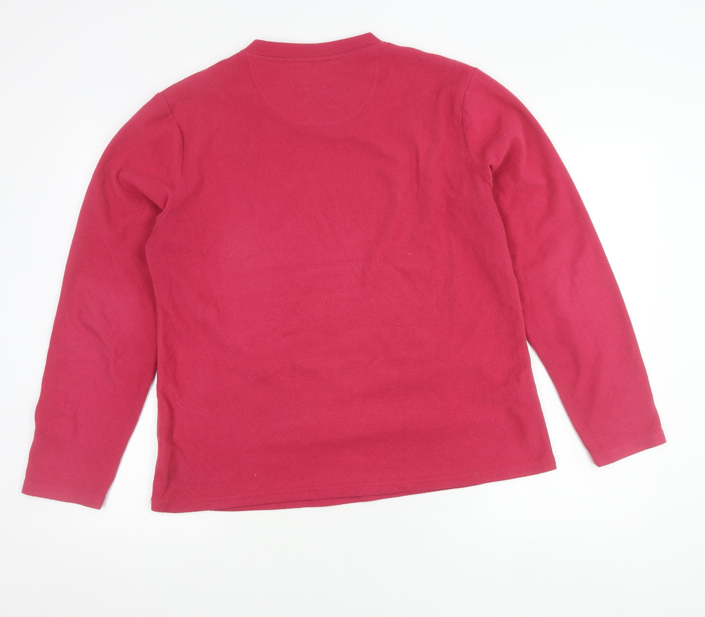 Peter Storm Womens Pink Size 16 Pullover Fleece Sweatshirt V-Neck