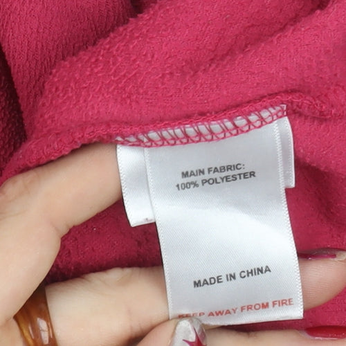 Peter Storm Womens Pink Size 16 Pullover Fleece Sweatshirt V-Neck