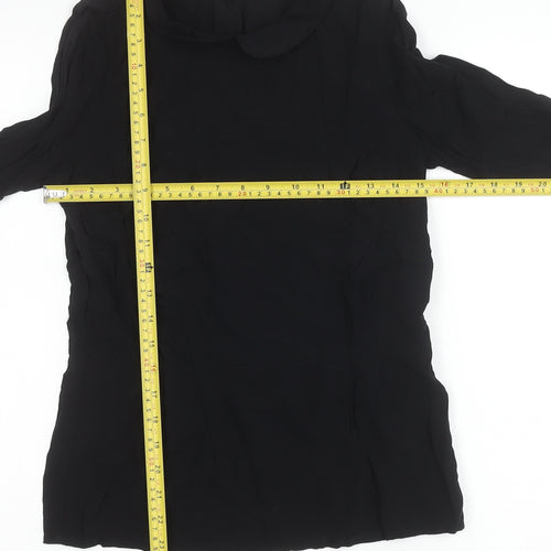 NAF NAF Womens Black Long Sleeve Tunic Blouse Size 10