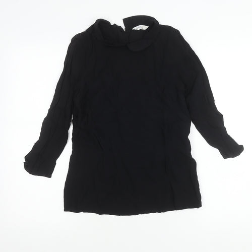 NAF NAF Womens Black Long Sleeve Tunic Blouse Size 10