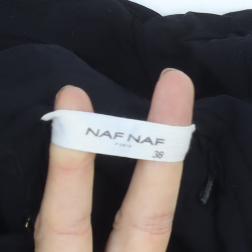 NAF NAF Womens Black Long Sleeve Tunic Blouse Size 10