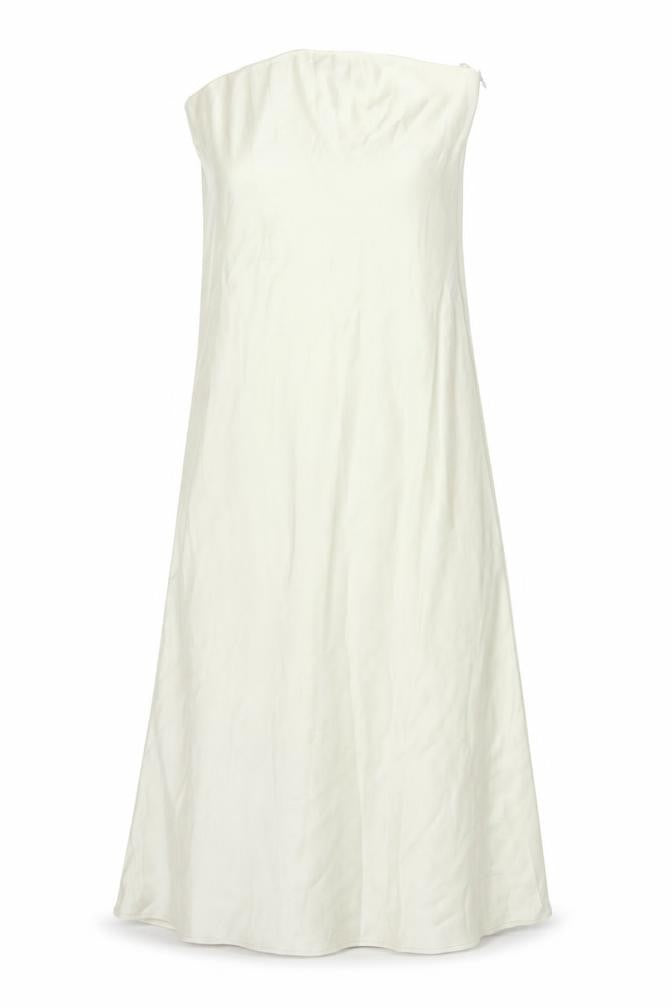 Zara Women Ivory XL Slip Dress Satin Cowl Neck Long Elegant
