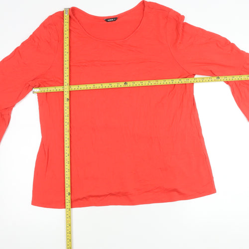 Roman Womens Red Size 18 Bell Sleeve Tunic Blouse Top