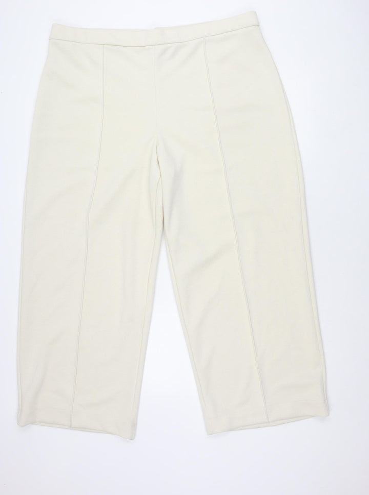Marks and Spencer Womens Ivory Size 24 Straight Leg Trousers