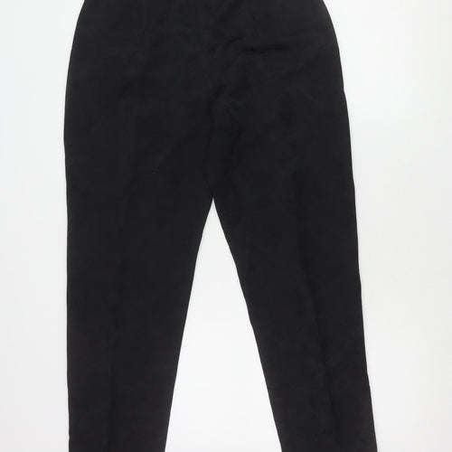 Gina Womens Black Size 12 Straight Leg Viscose Blend Trousers