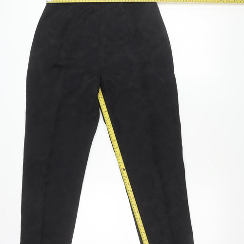 Gina Womens Black Size 12 Straight Leg Viscose Blend Trousers