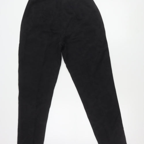 Gina Womens Black Size 12 Straight Leg Viscose Blend Trousers