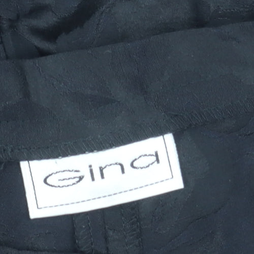 Gina Womens Black Size 12 Straight Leg Viscose Blend Trousers