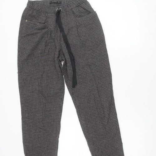 Zara Trafaluc Women’s Grey Check Jogger Trousers XS