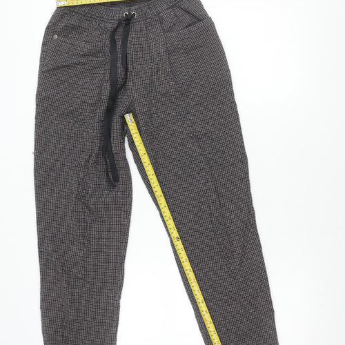 Zara Trafaluc Women’s Grey Check Jogger Trousers XS