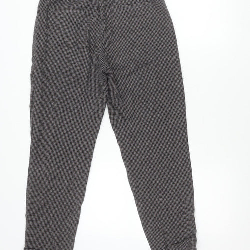Zara Trafaluc Women’s Grey Check Jogger Trousers XS