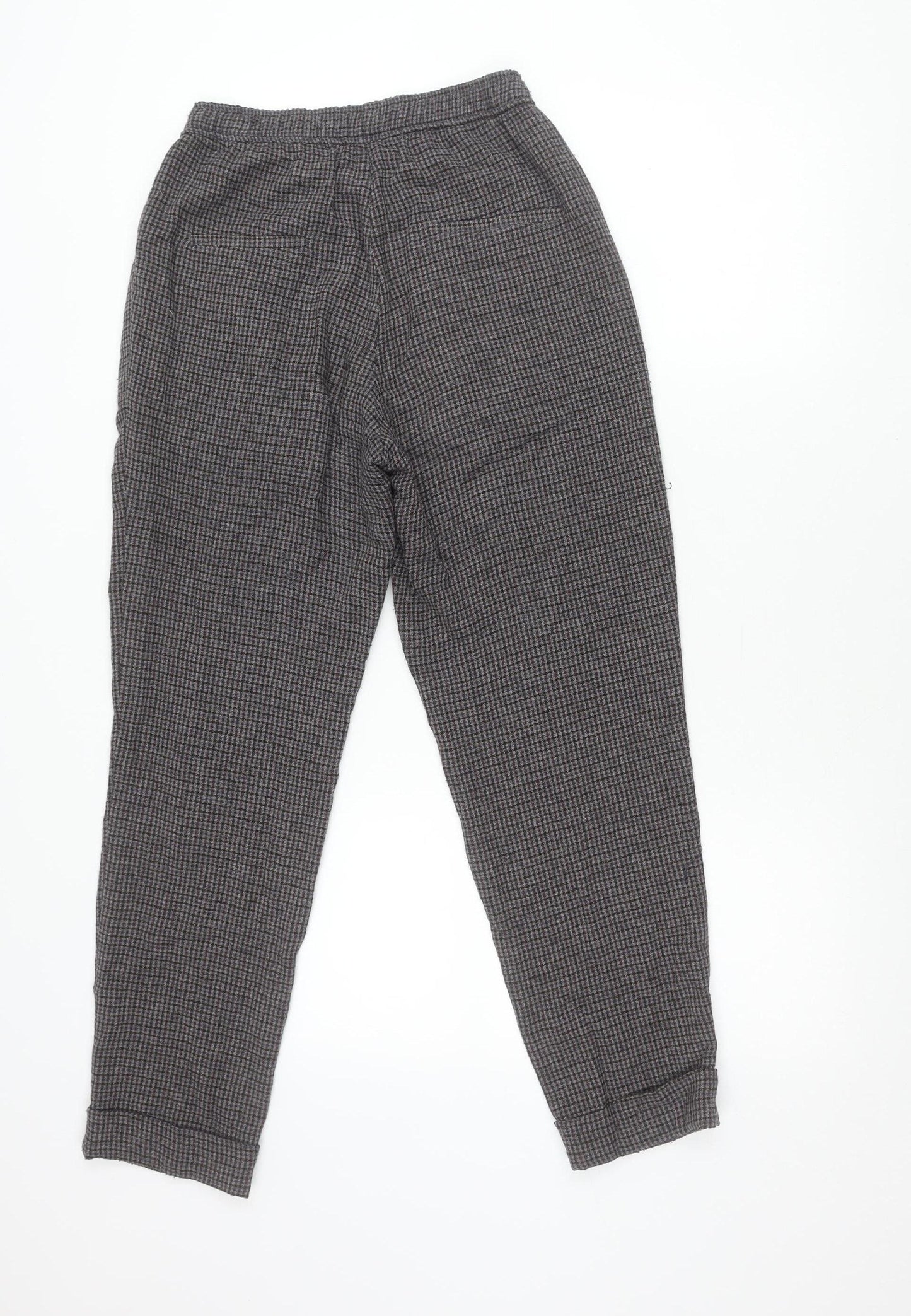 Zara Trafaluc Women’s Grey Check Jogger Trousers XS