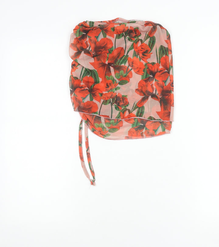 PrettyLittleThing Women’s Multicoloured Floral Wrap Skirt Size 6