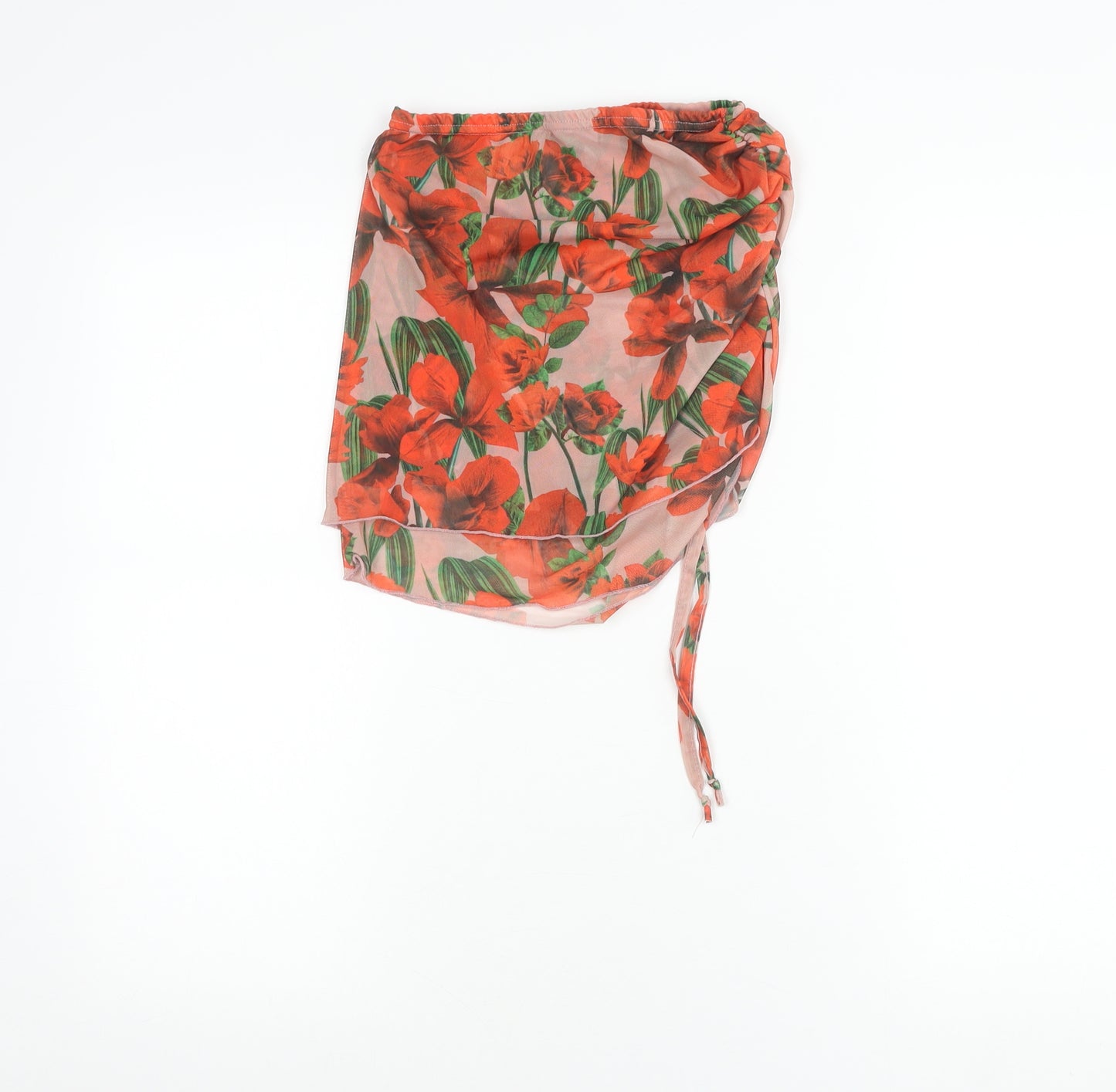 PrettyLittleThing Women’s Multicoloured Floral Wrap Skirt Size 6
