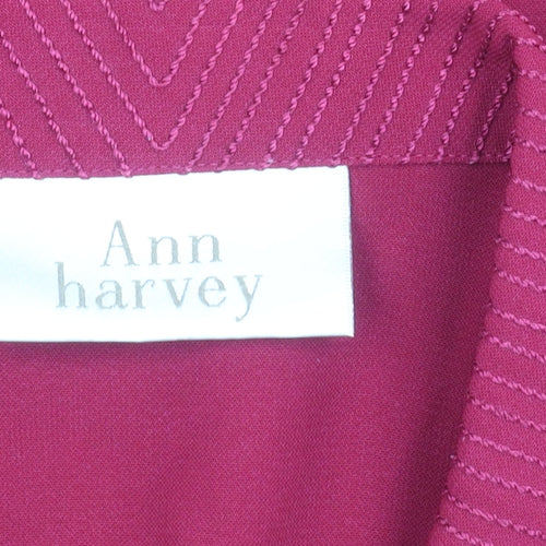 Ann Harvey Women’s Red Button-Up Shirt Size 16 Long Sleeve