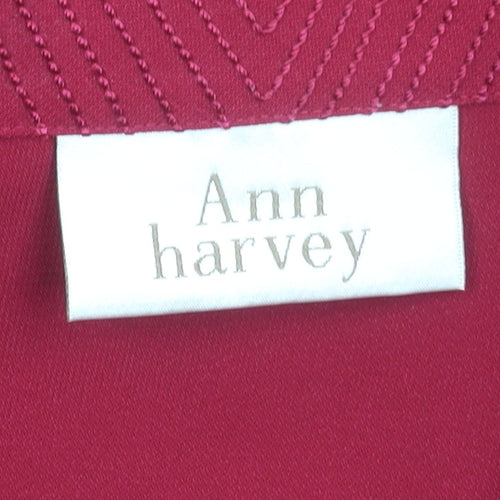 Ann Harvey Women’s Red Button-Up Shirt Size 16 Long Sleeve