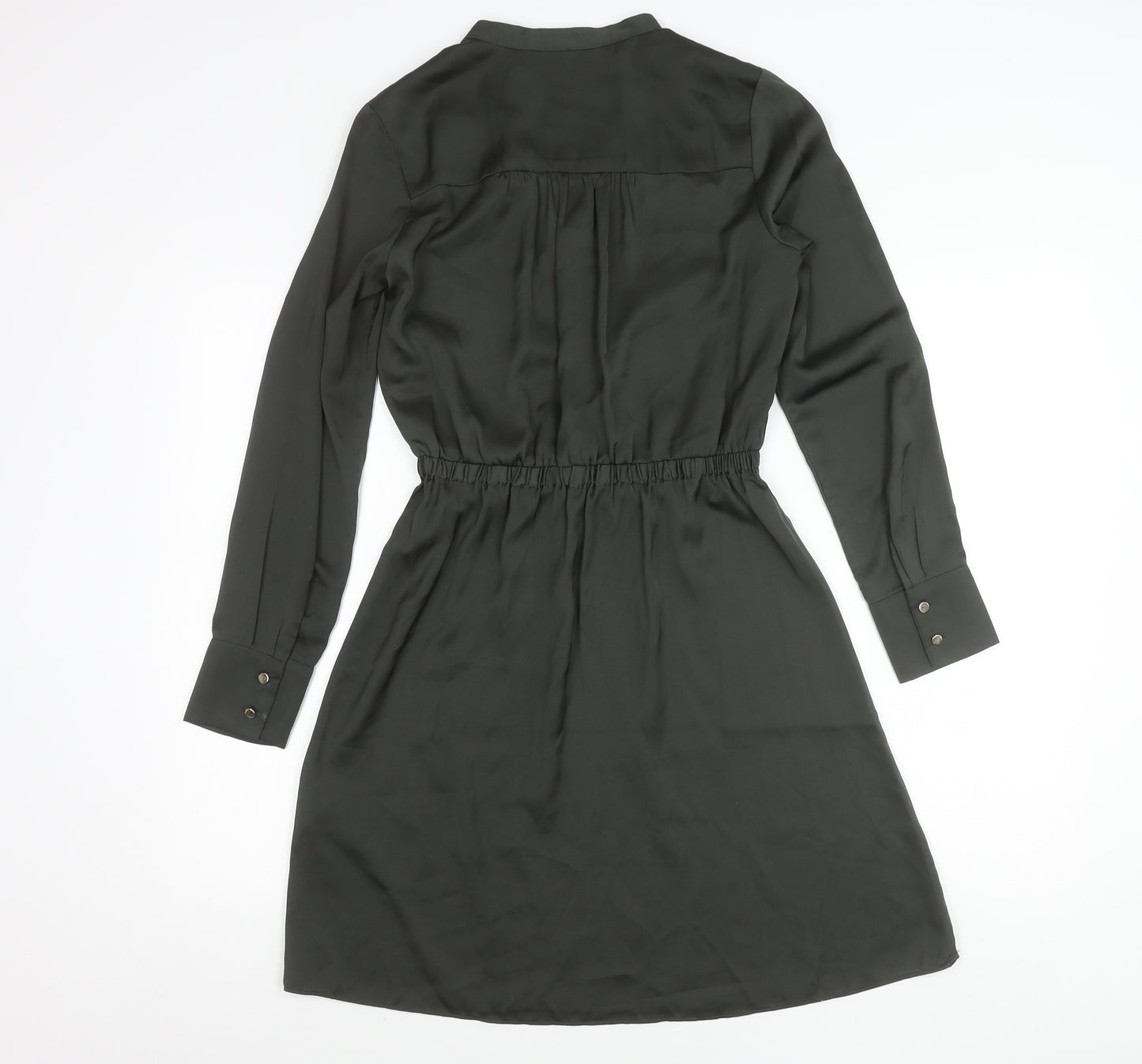 H&M Women’s Green XS Shirt Dress Long Sleeve Knee Length