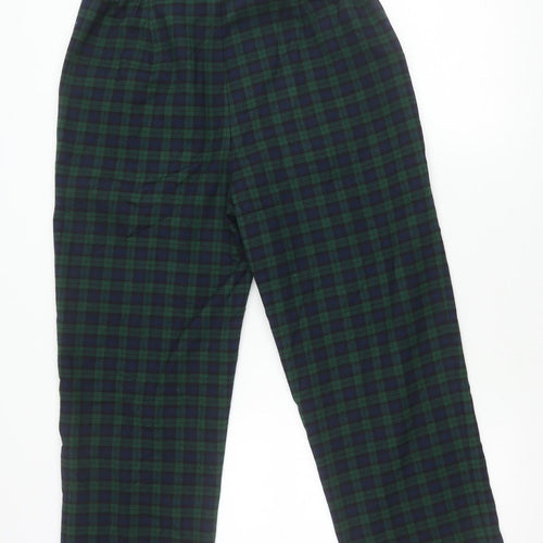 Country Collection Unisex Green Check Trousers L Straight Leg