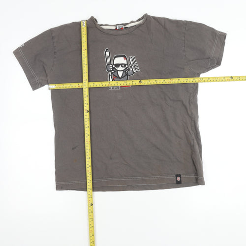 Slightly Offensive Men’s Grey Graphic Cotton T-Shirt Size S Terminator Funny