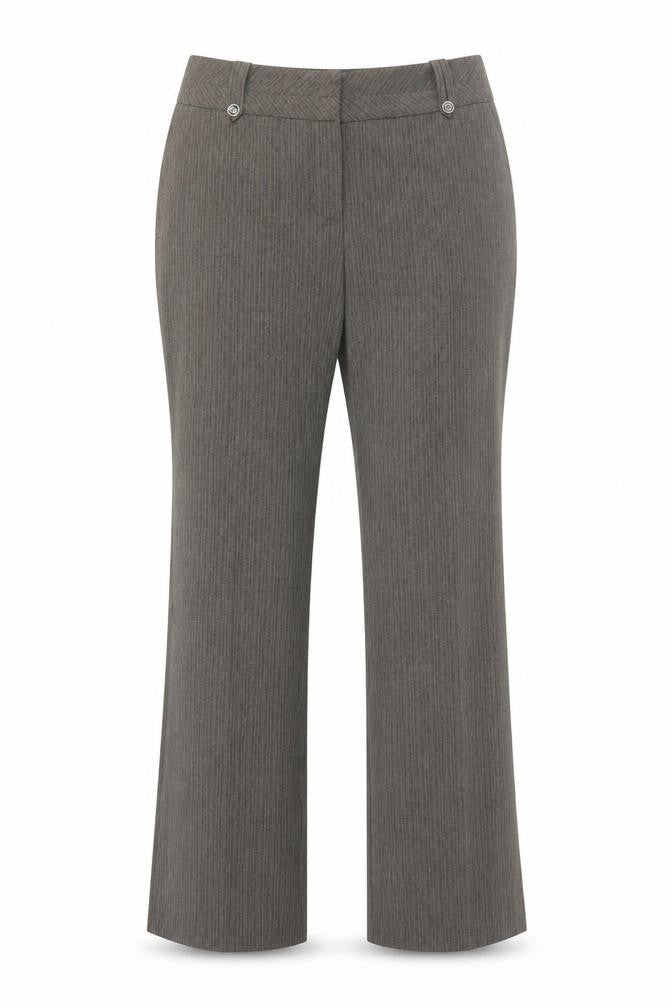 BHS Womens Brown Striped Dress Pants Size 14 Straight Work Trousers
