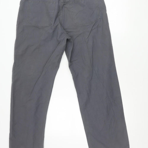 Armando Men’s Grey Cotton Chino Trousers 36W 30L Straight Fit Casual