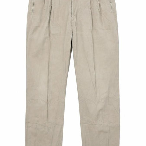 Woodville Men's Beige 3XL Chino Trousers Straight Leg 38W
