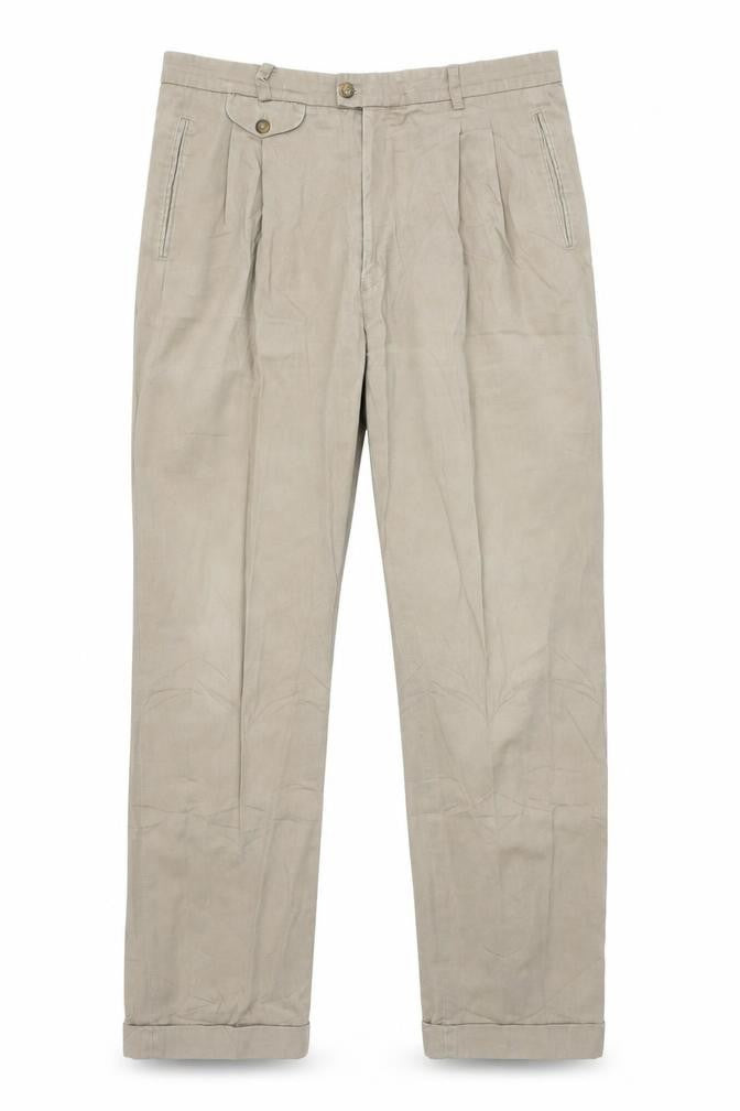Woodville Men's Beige 3XL Chino Trousers Straight Leg 38W