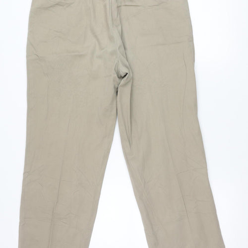 Woodville Men's Beige 3XL Chino Trousers Straight Leg 38W