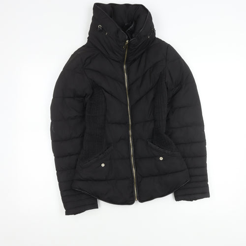 Atmosphere Womens Black Puffer Jacket Coat Size 6 UK Winter Casual