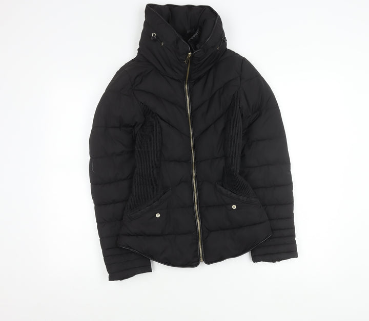 Atmosphere Womens Black Puffer Jacket Coat Size 6 UK Winter Casual