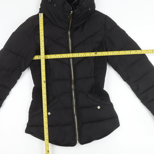 Atmosphere Womens Black Puffer Jacket Coat Size 6 UK Winter Casual