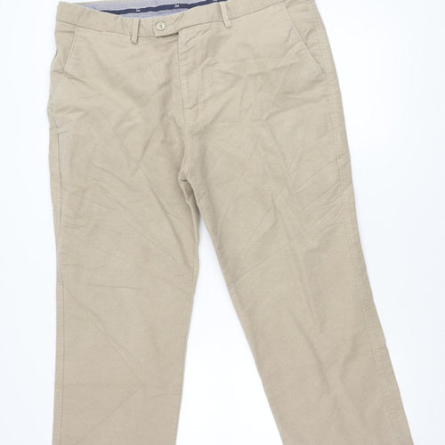 Hot!Mess Men’s Beige Chino Trousers XS Straight Leg Casual