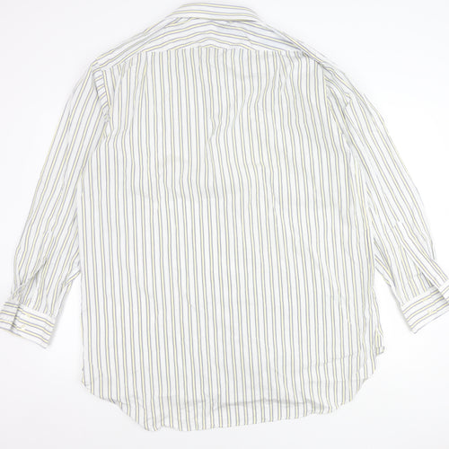 Charles Tyrwhitt Men’s Multicoloured Striped Cotton Shirt 17 Long Sleeve Classic Fit