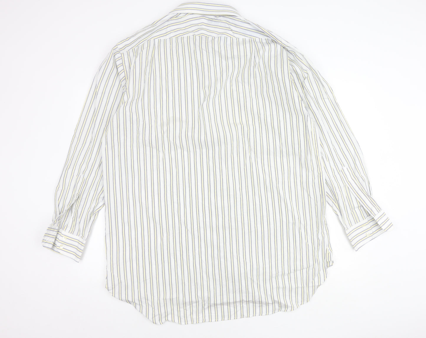 Charles Tyrwhitt Men’s Multicoloured Striped Cotton Shirt 17 Long Sleeve Classic Fit