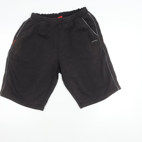 Slazenger Unisex Black L Athletic Gym Training Shorts