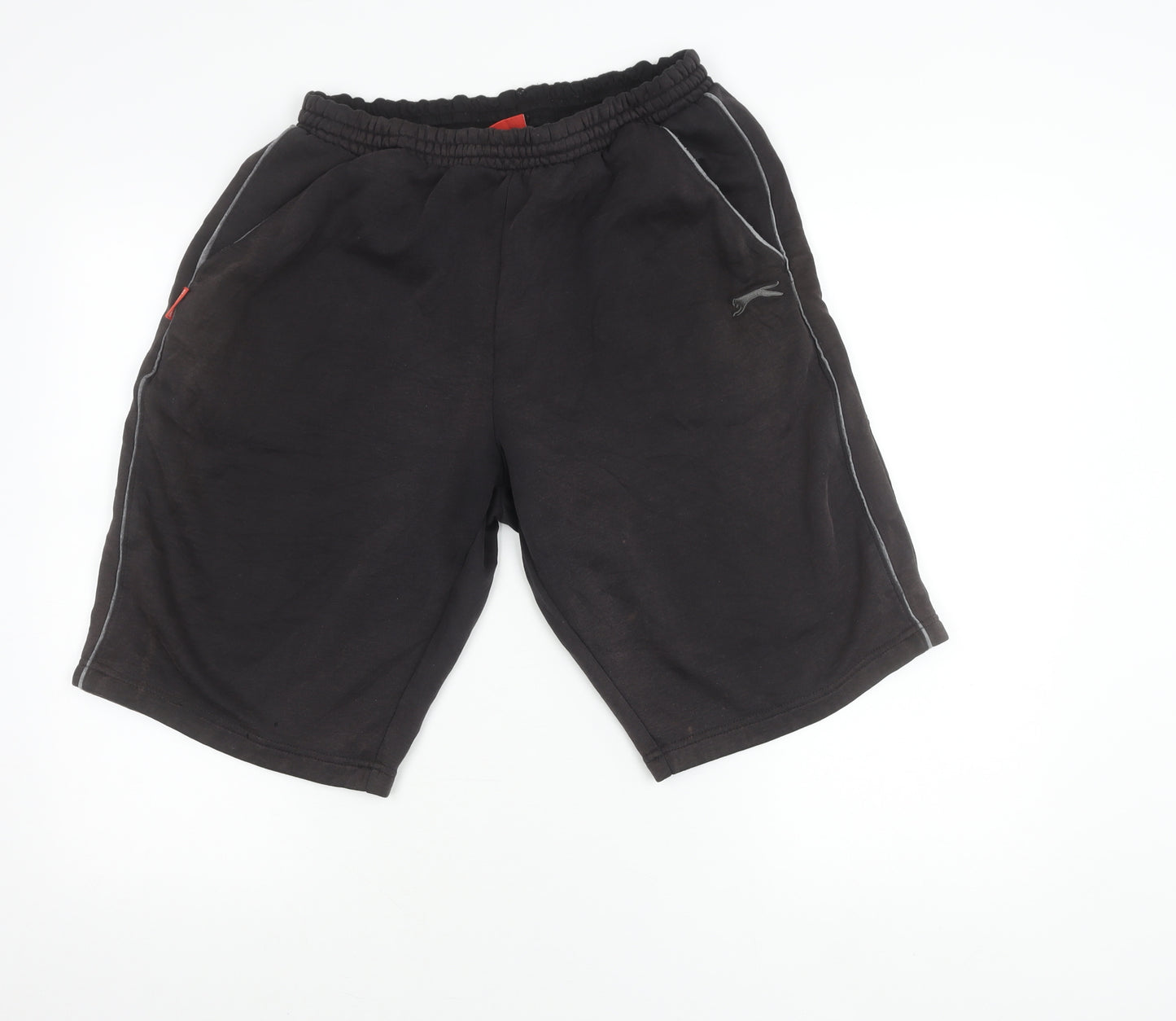 Slazenger Unisex Black L Athletic Gym Training Shorts