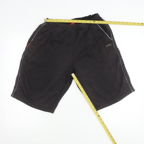 Slazenger Unisex Black L Athletic Gym Training Shorts