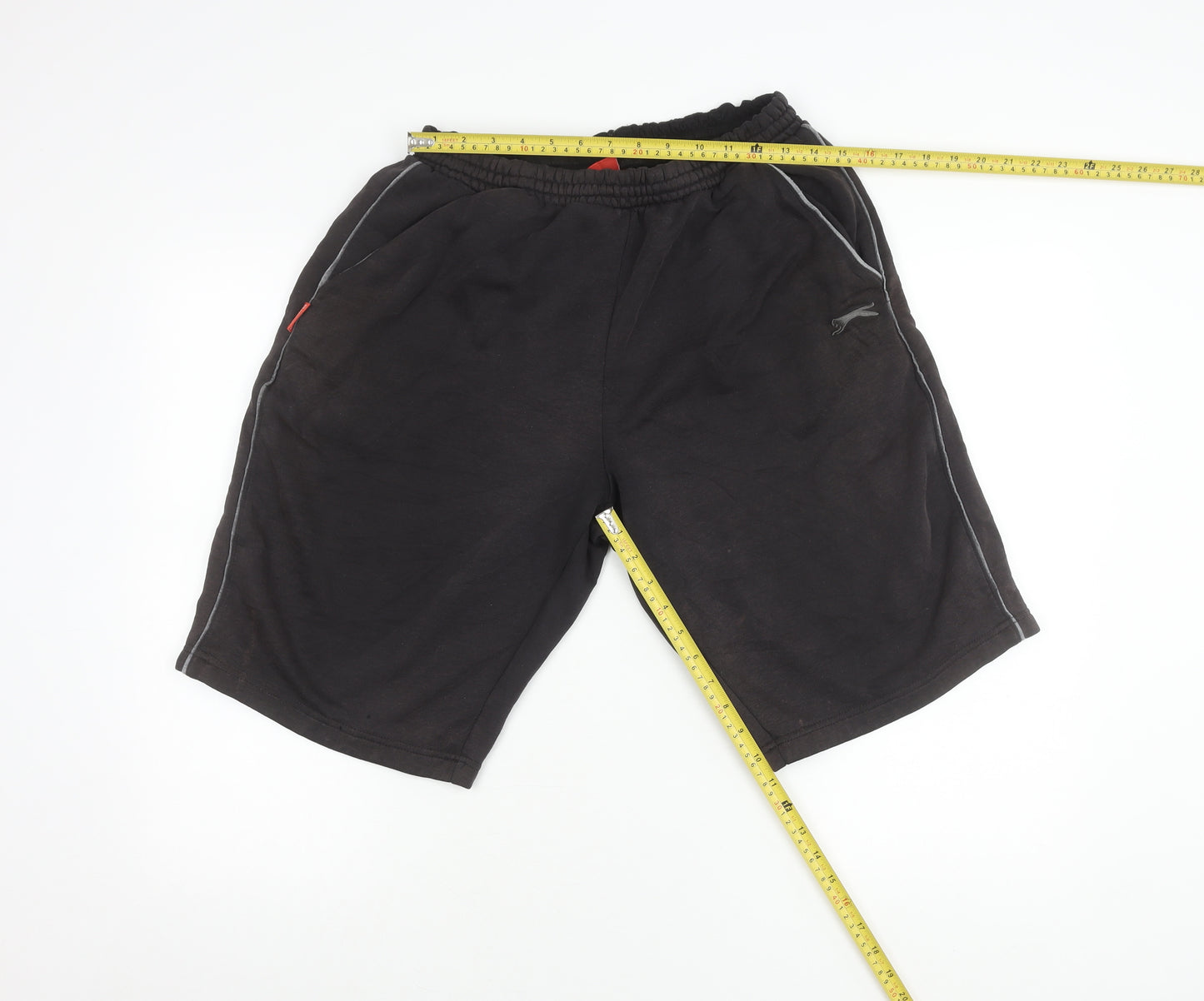 Slazenger Unisex Black L Athletic Gym Training Shorts