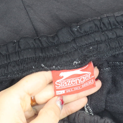 Slazenger Unisex Black L Athletic Gym Training Shorts