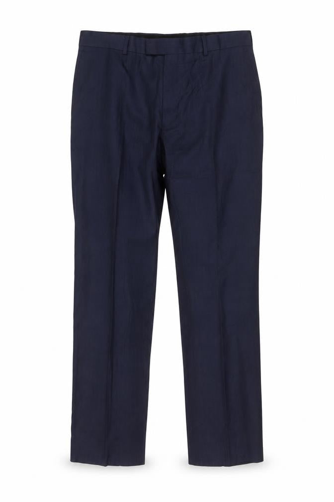 Jaeger Men’s Blue Wool Blend Dress Pants 36S Regular Fit Smart Trousers